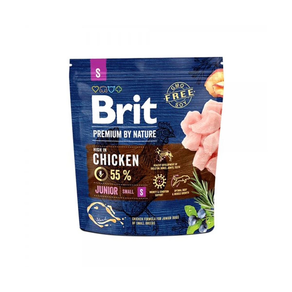 BRIT Premium sausā barība mazo šķirņu kucēniem, vista, 1 kg - Produkta attēls