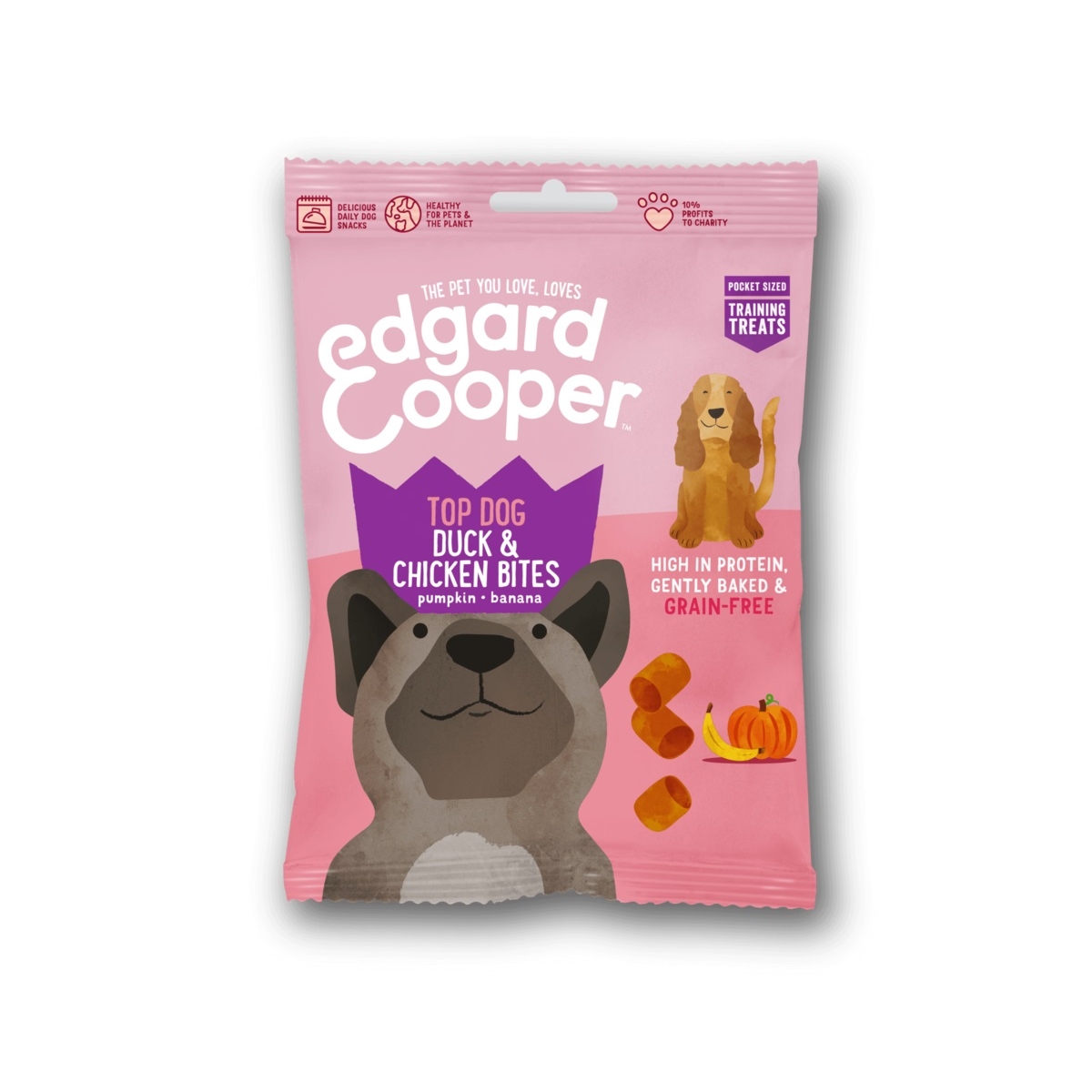 EDGARD COOPER Top Dog kārumi suņiem, pīle/vista, 50g - Produkta attēls