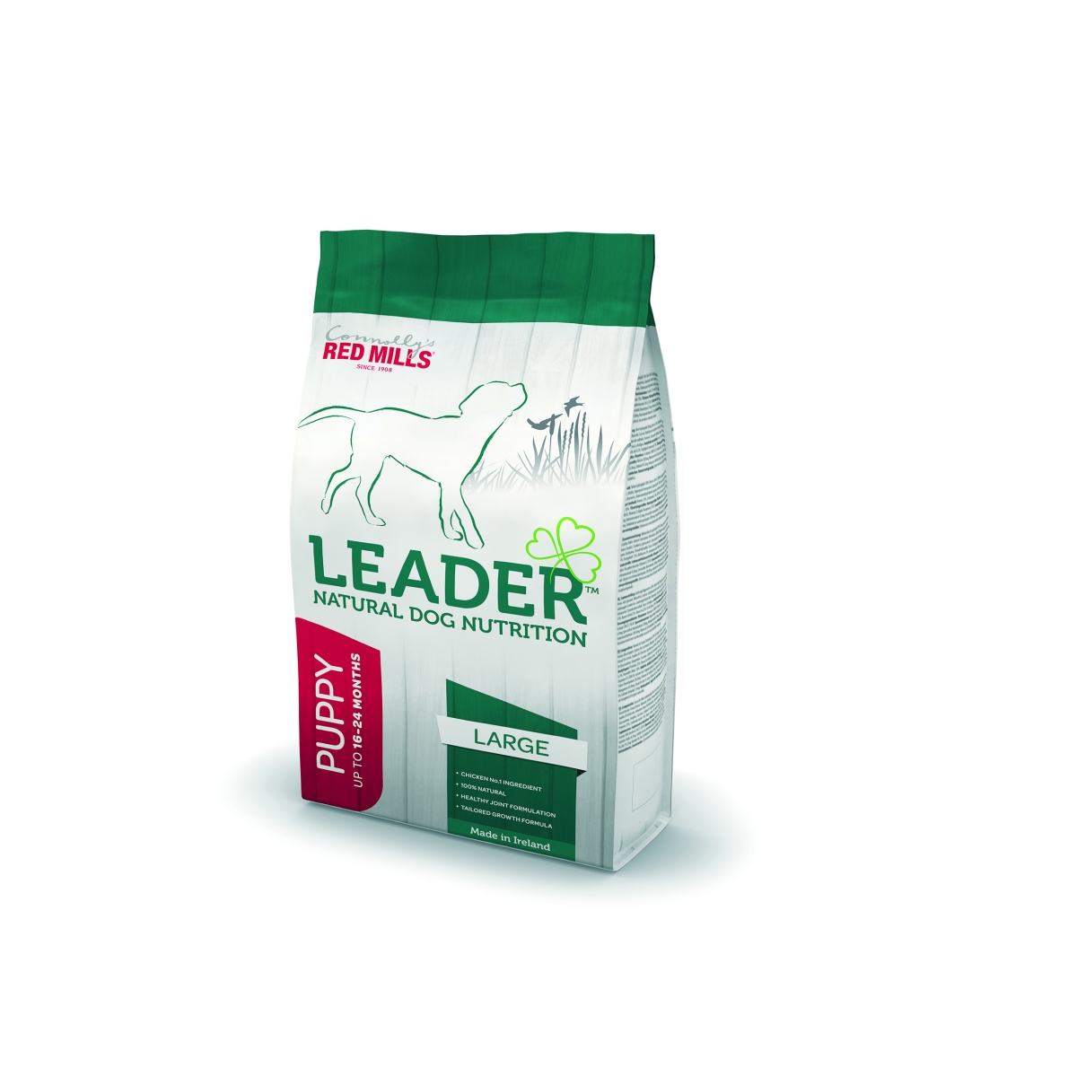 Leader sausā barība lielo šķirņu kucēniem, 12 kg - Produkta attēls