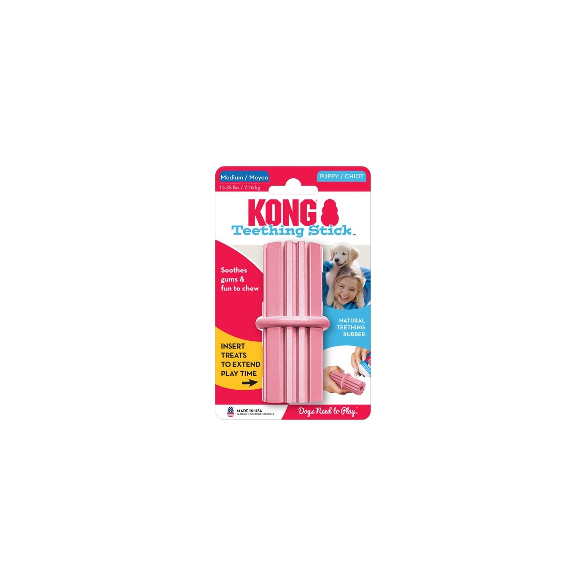 KONG Puppy Teething Stick rotaļlieta kucēniem, M - Produkta attēls 1