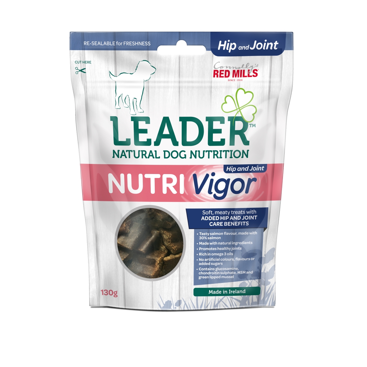 Leader Nutri Vigor Hip/Joint kārums sunim lasis, 130 g - Produkta attēls