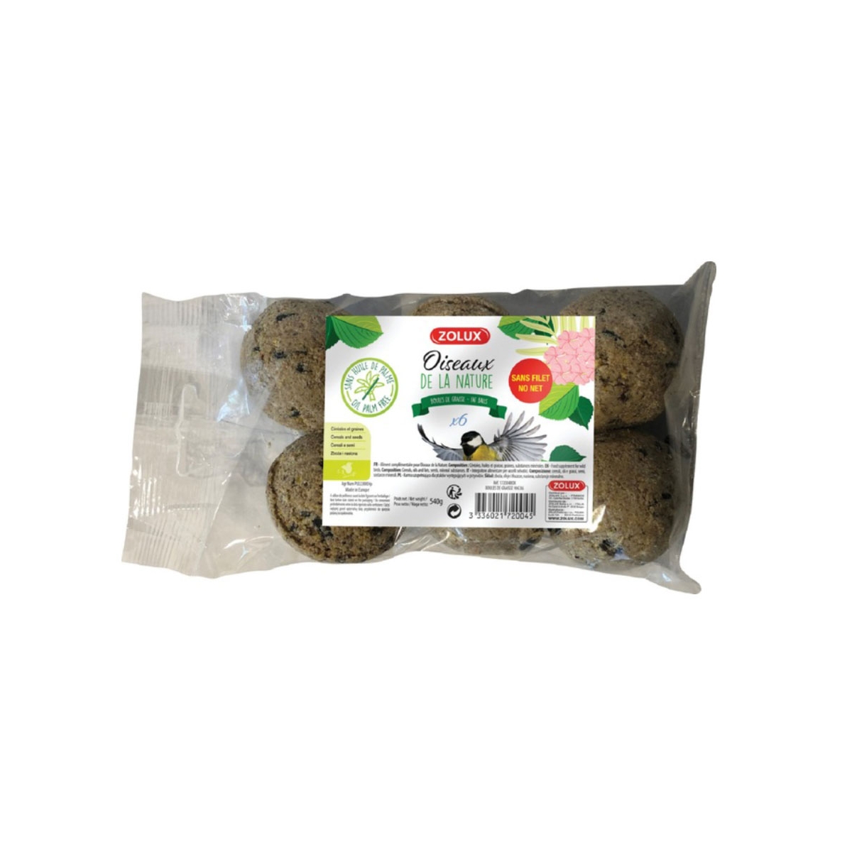 ZOLUX tauku bumbiņas, 6 x 90g - Produkta attēls