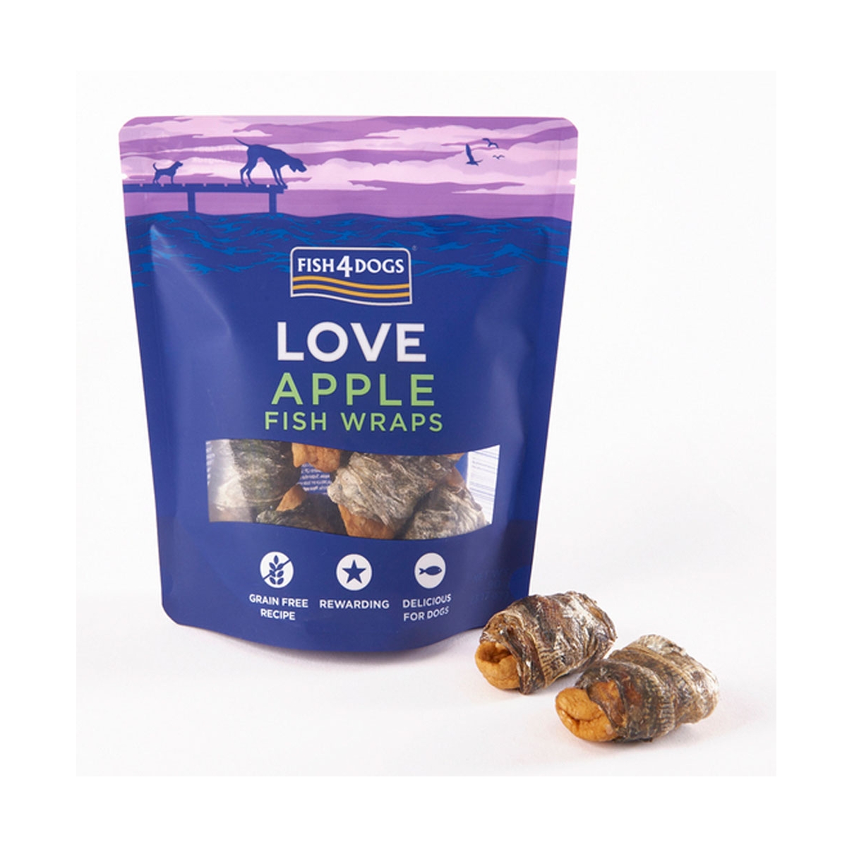 FISH4DOGS Love Apple Twist kārumi suņiem, 90g - Produkta attēls