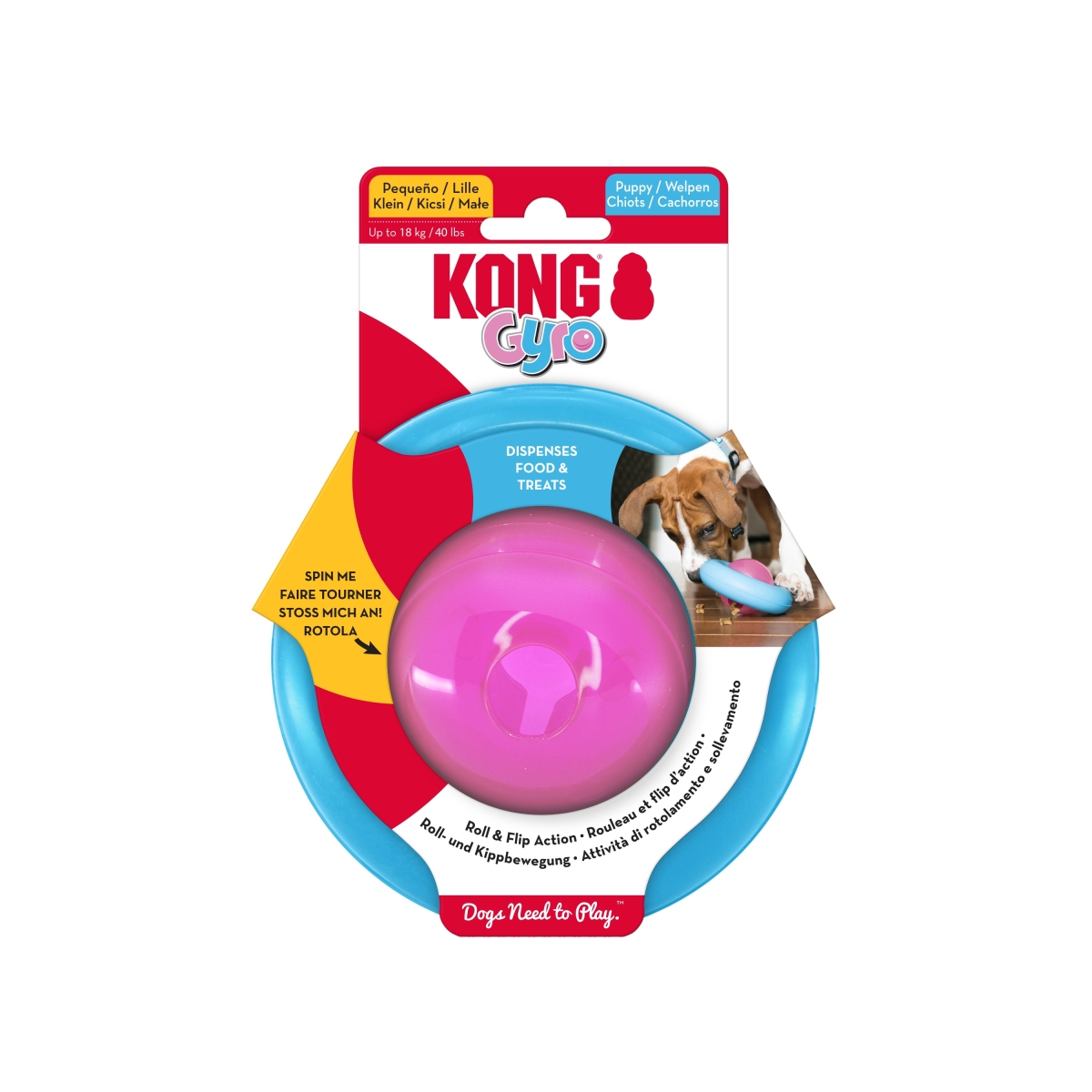 KONG Gyro Puppy rotaļlieta kucēniem - Produkta attēls 1