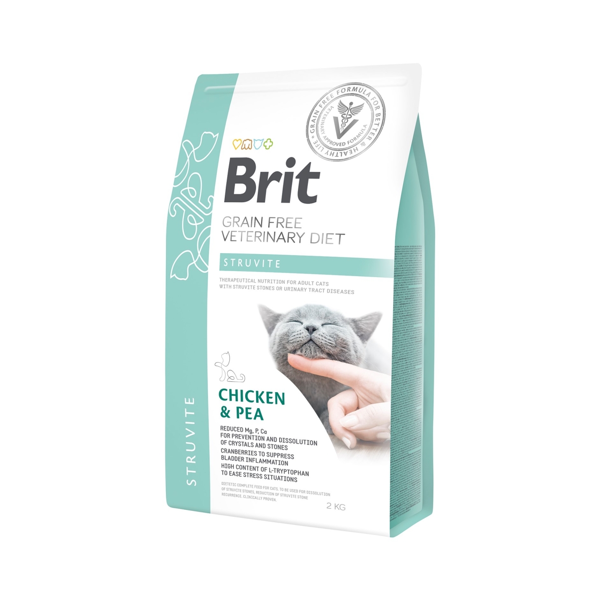 BRIT GF Struvite sausā barība kaķiem, vista/zirņi, 2 kg - Produkta attēls