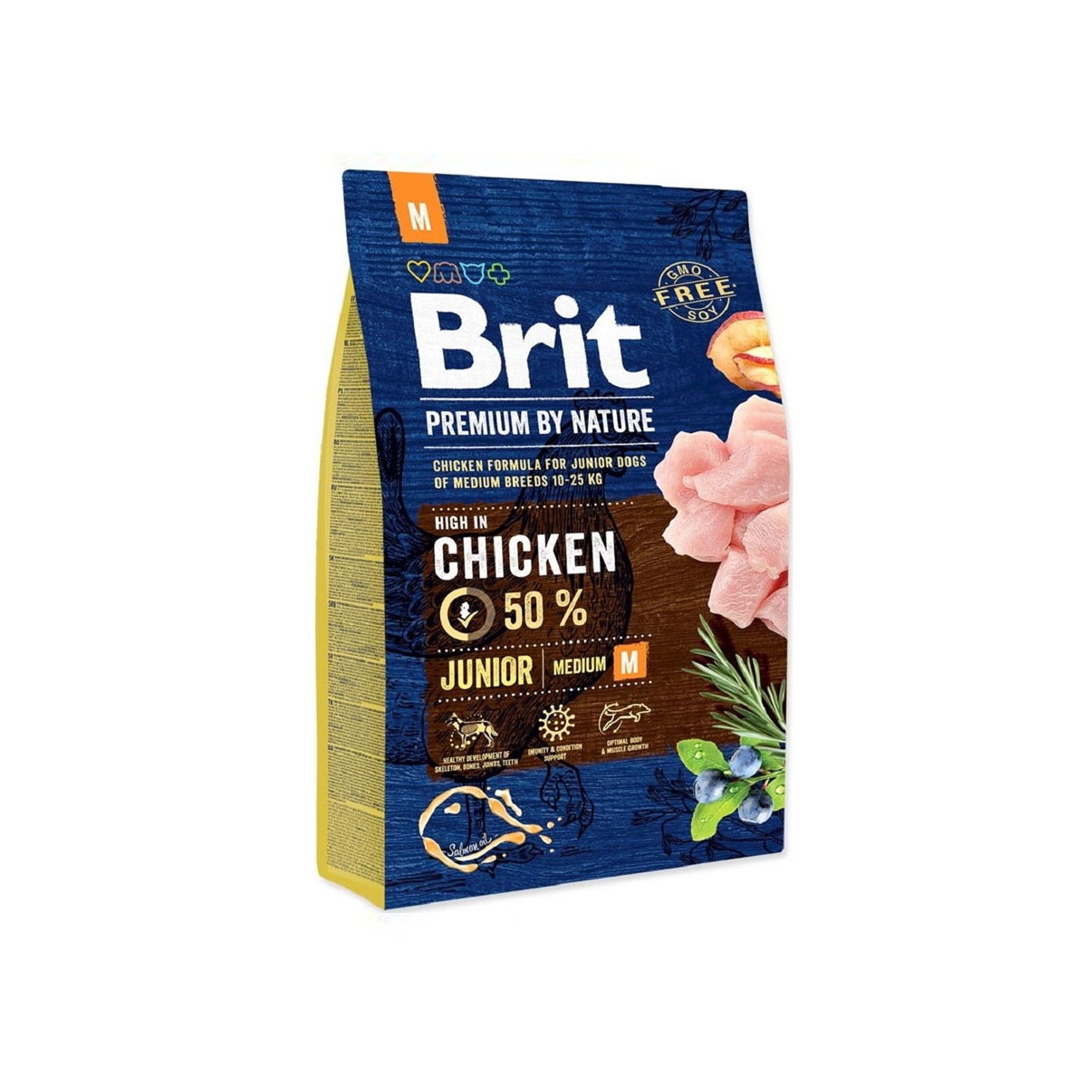 BRIT Premium barība vidējo šķirņu kucēniem, vista, 3 kg - Produkta attēls