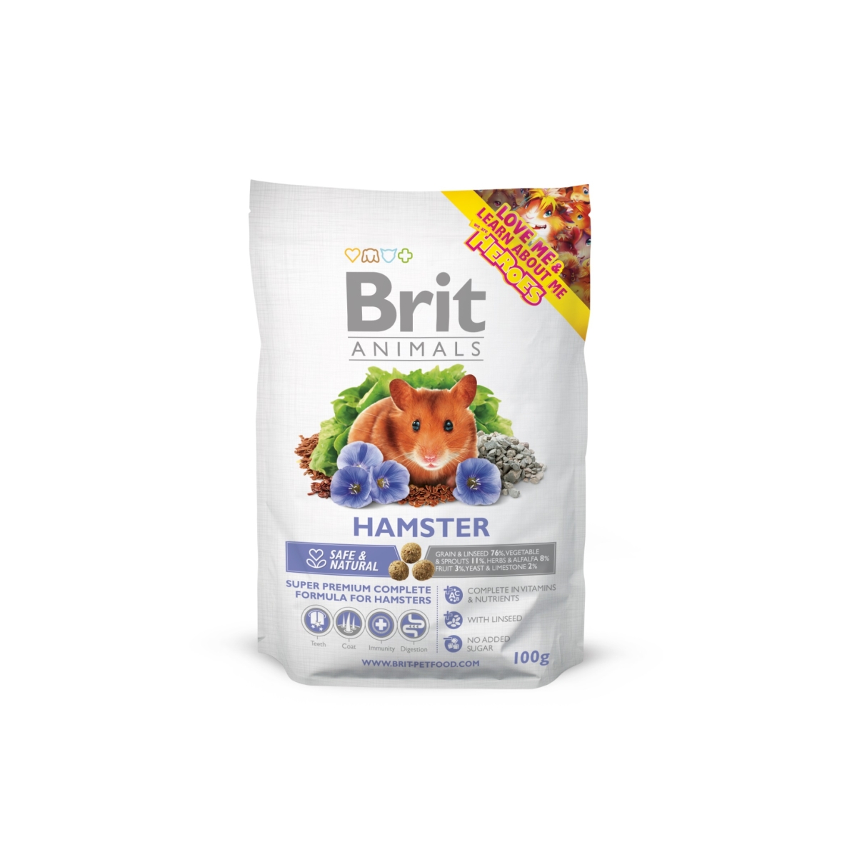 BRIT Animals pilnvērtīga barība kāmjiem 100g - Produkta attēls