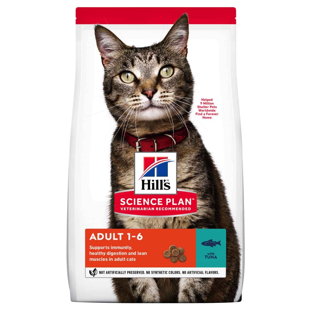 HILL'S SP Adult sausā barība kaķiem, tuncis, 1,5kg - Produkta attēls