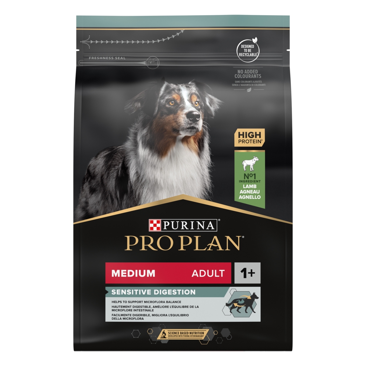 PRO PLAN Digestion Medium sausā barība suņiem, jērs , 3kg - Produkta attēls