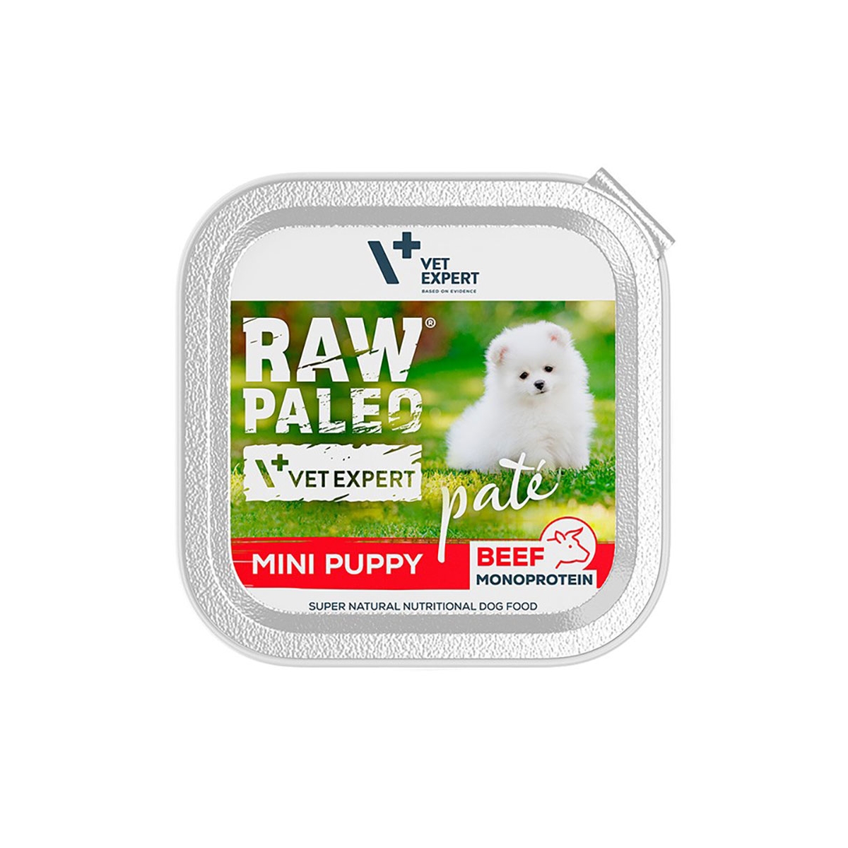 RAW PALEO Mini pastēte kucēniem, liellops, 150g - Produkta attēls 1