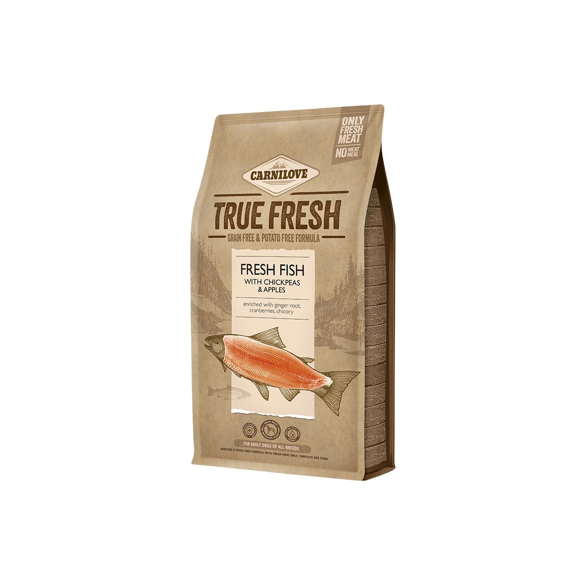 CARNILOVE True Fresh sausā barība suņiem, zivis, 11,4kg - Produkta attēls