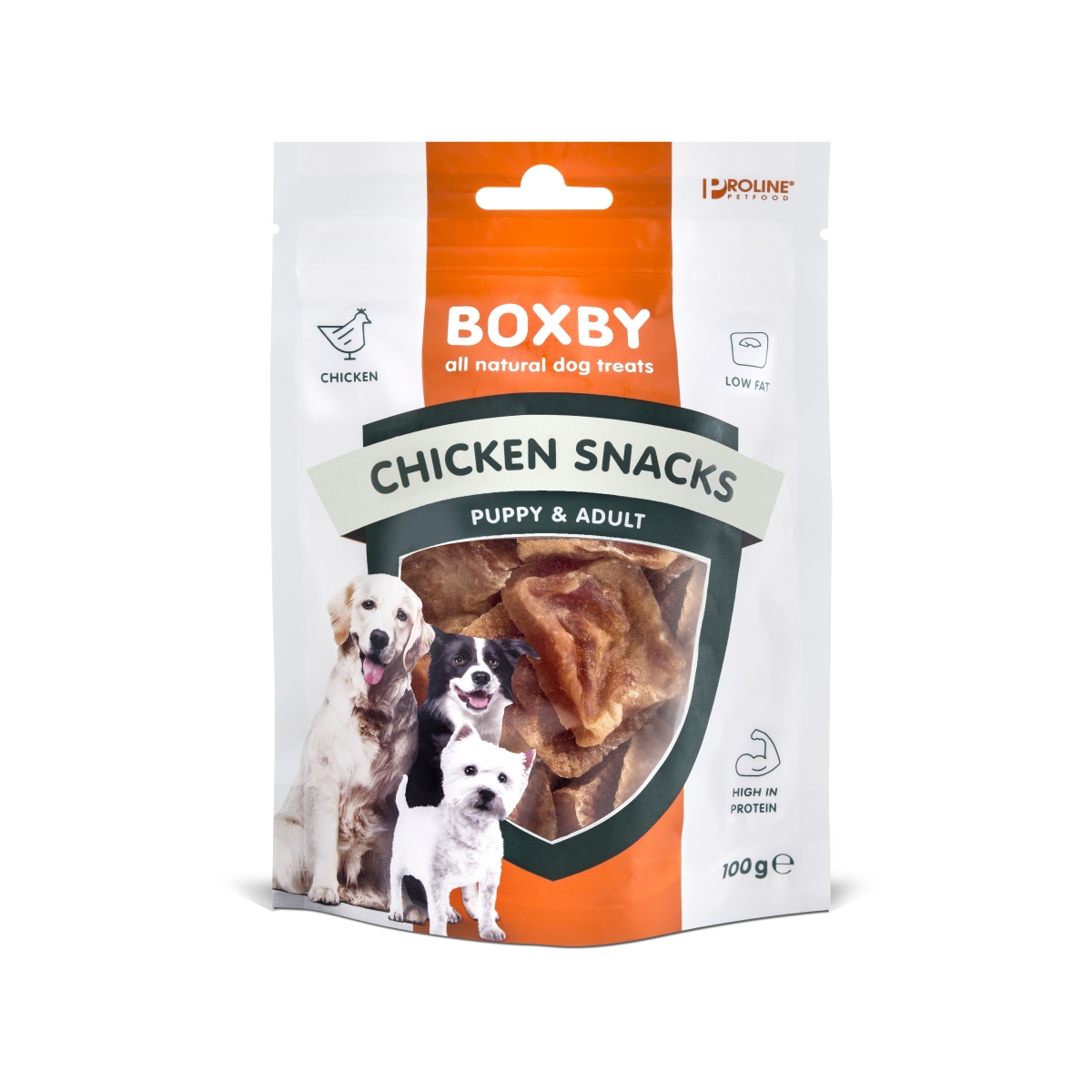 BOXBY kārums suņiem Chicken Snacks 100 g - Produkta attēls