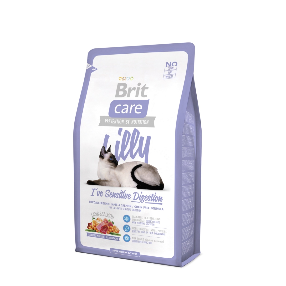 Brit Care Lilly barība kaķiem ar jutīgu gremošanu, ar jēru/lasi, 2kg - Produkta attēls