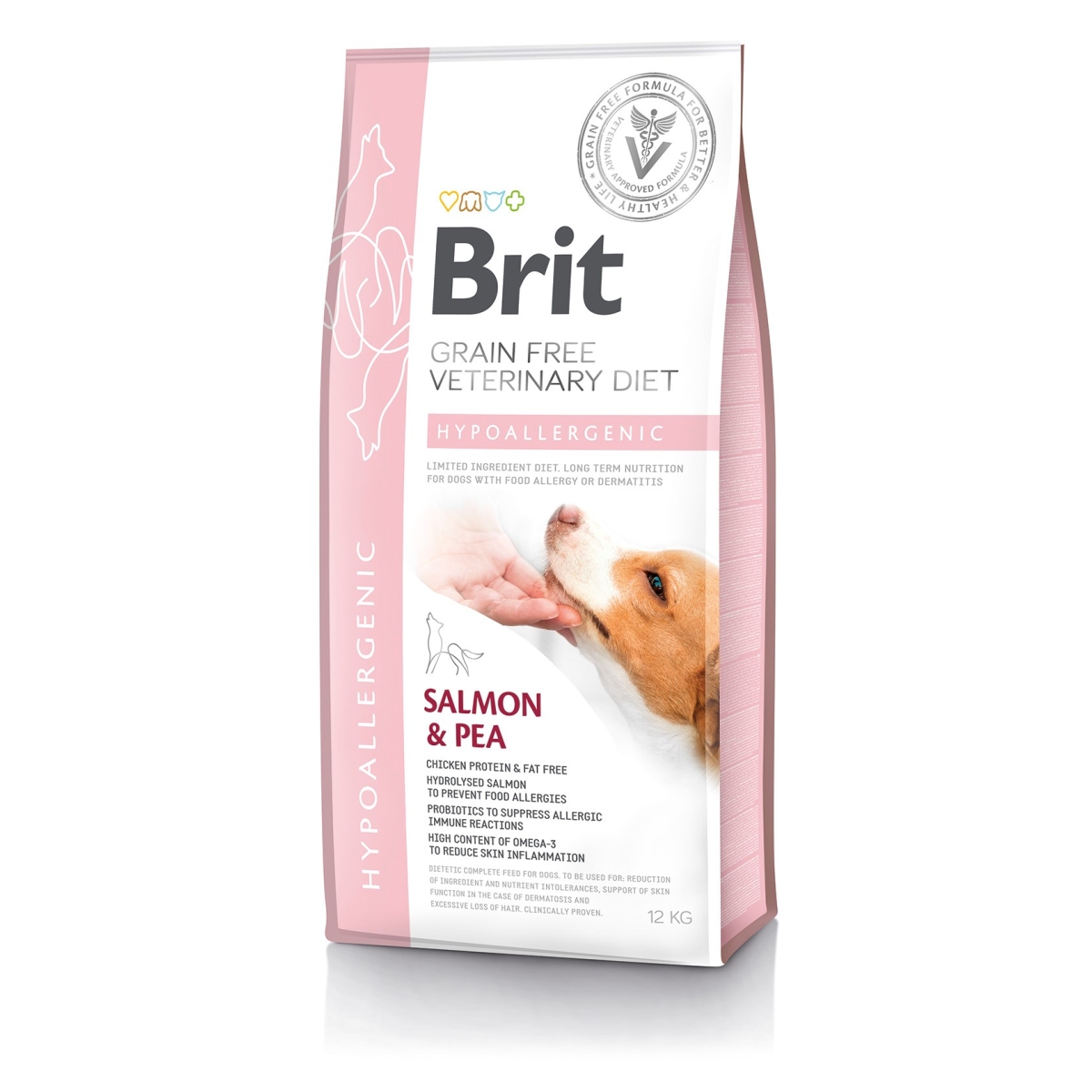 BRIT GF Hypoallergenic sausā barība suņiem, lasis/zirņi, 12kg - Produkta attēls