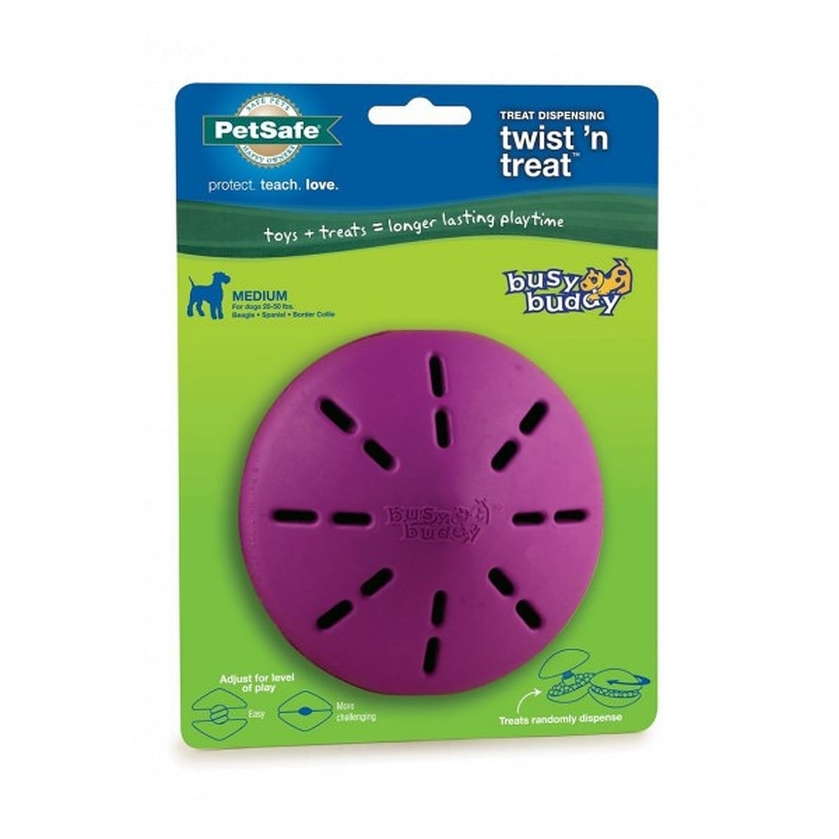 PetSafe Twist N Treat rotējoša rotaļlieta kucēniem, M izmērs - Produkta attēls