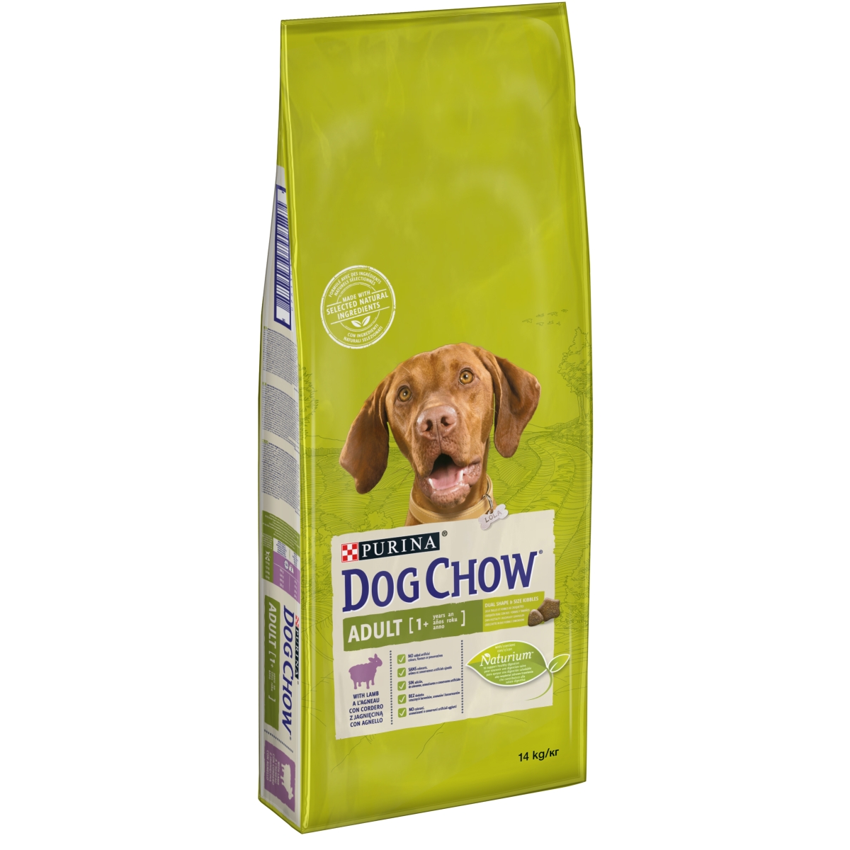 Purina Dog Chow Adult sausā barība suņiem, ar jēru 14 kg - Produkta attēls