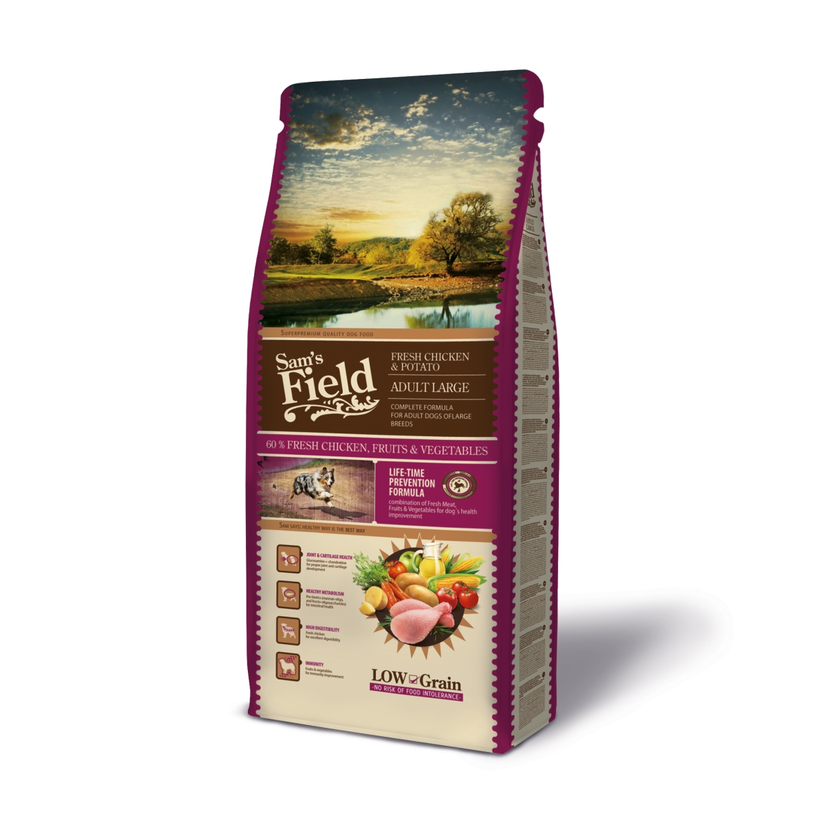 Sam's Field large sausā barība lielo šķirņu suņiem vista 13 kg - Produkta attēls