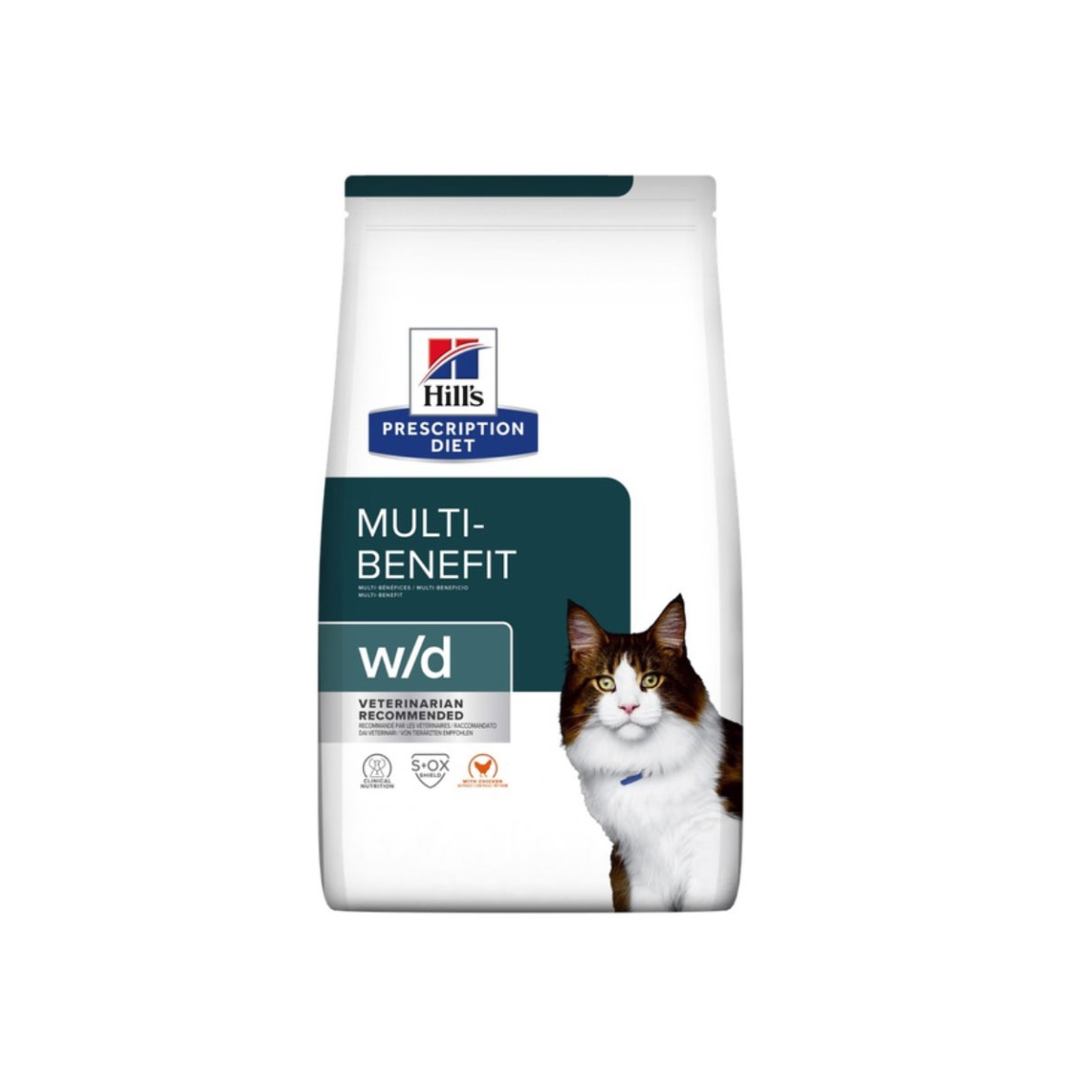 HILL'S PD w/d Multi Benefit sausā barība kaķiem, vista, 3kg - Produkta attēls