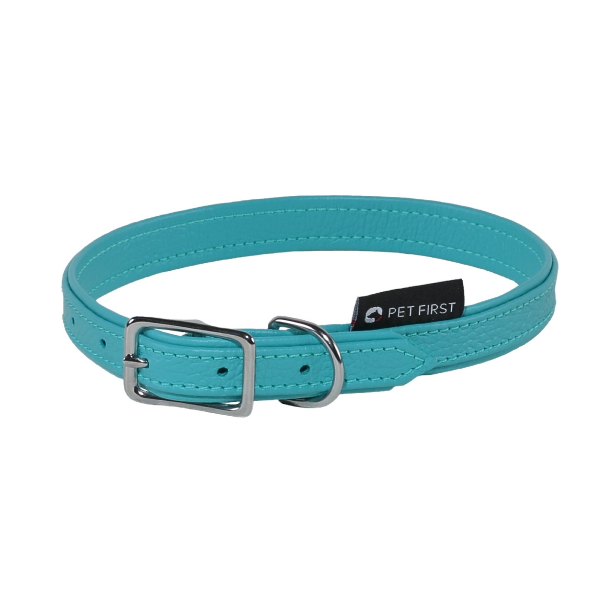 Petfirst ādas kakla siksna tirkīza 19 mm x 45 cm - Produkta attēls