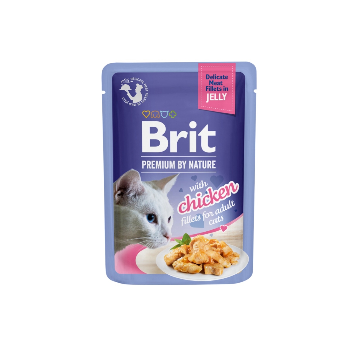 BRIT Premium mitrā barība kaķiem, vista želejā 85g - Produkta attēls