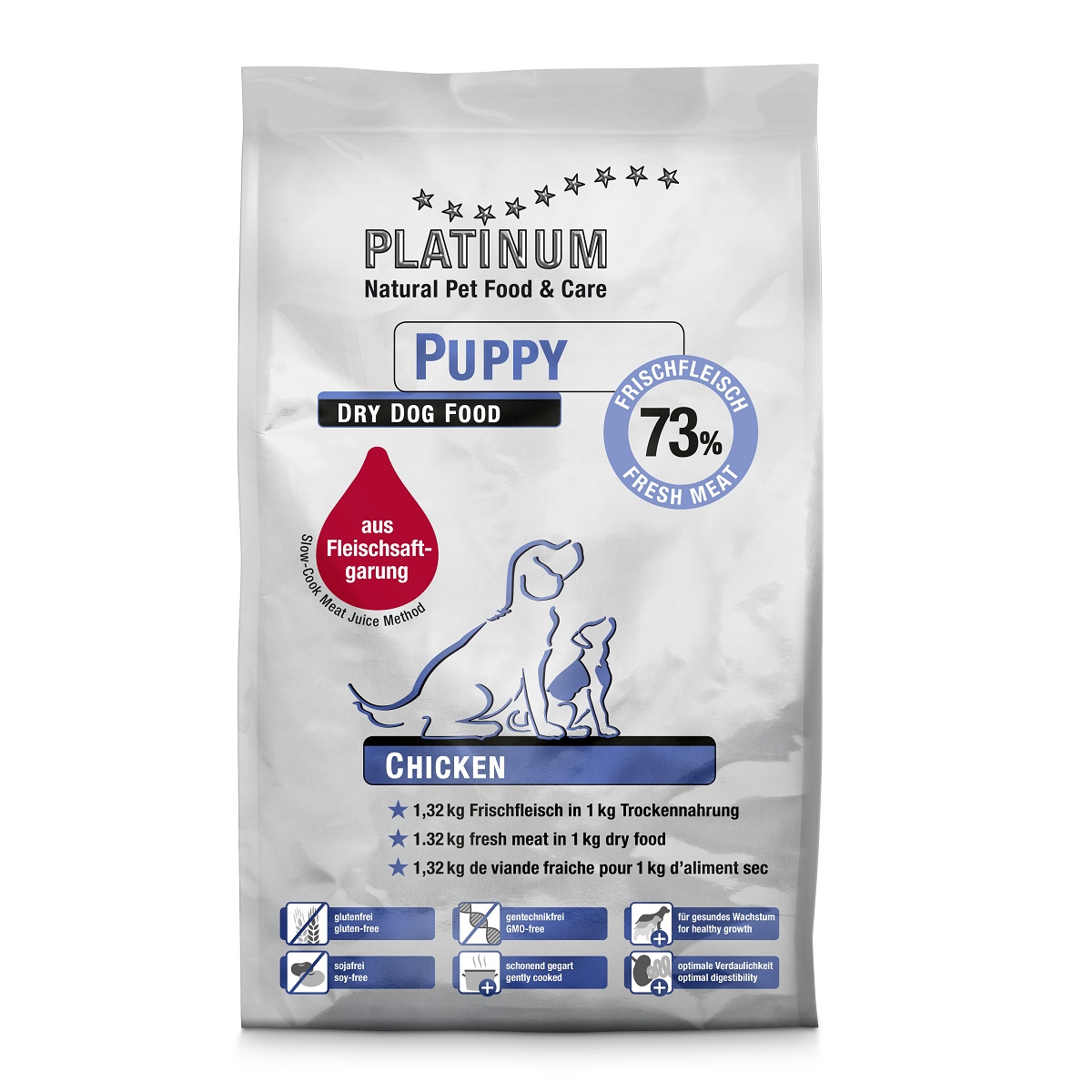 PLATINUM Puppy sausā barība kucēniem, vista, 1,5kg - Produkta attēls