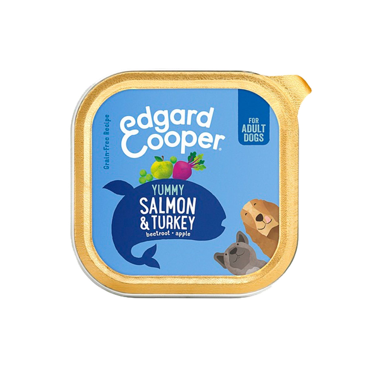 EDGARD COOPER mitrā barība suņiem lasis/tītara gaļa 150g - Produkta attēls