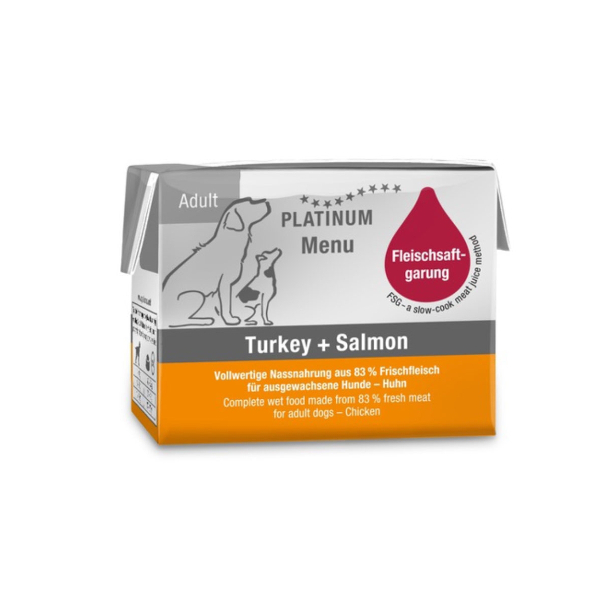 PLATINUM mitrā barība suņiem, tītars/lasis, 90g - Produkta attēls