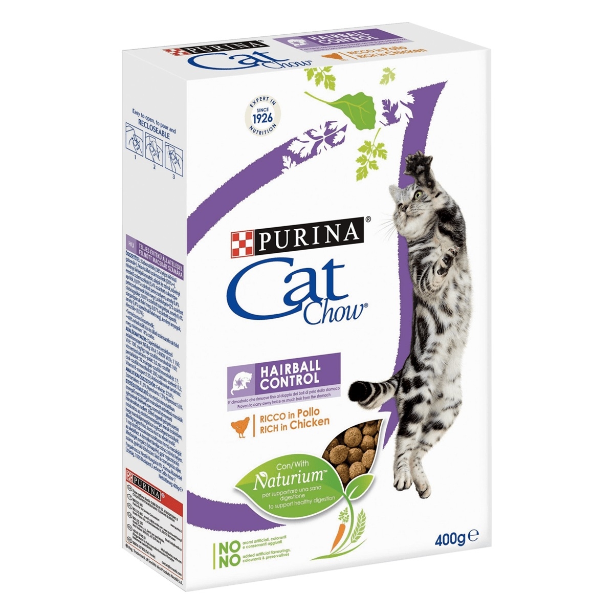 Cat Chow Hairball Control sausā barība kaķiem, 400g - Produkta attēls