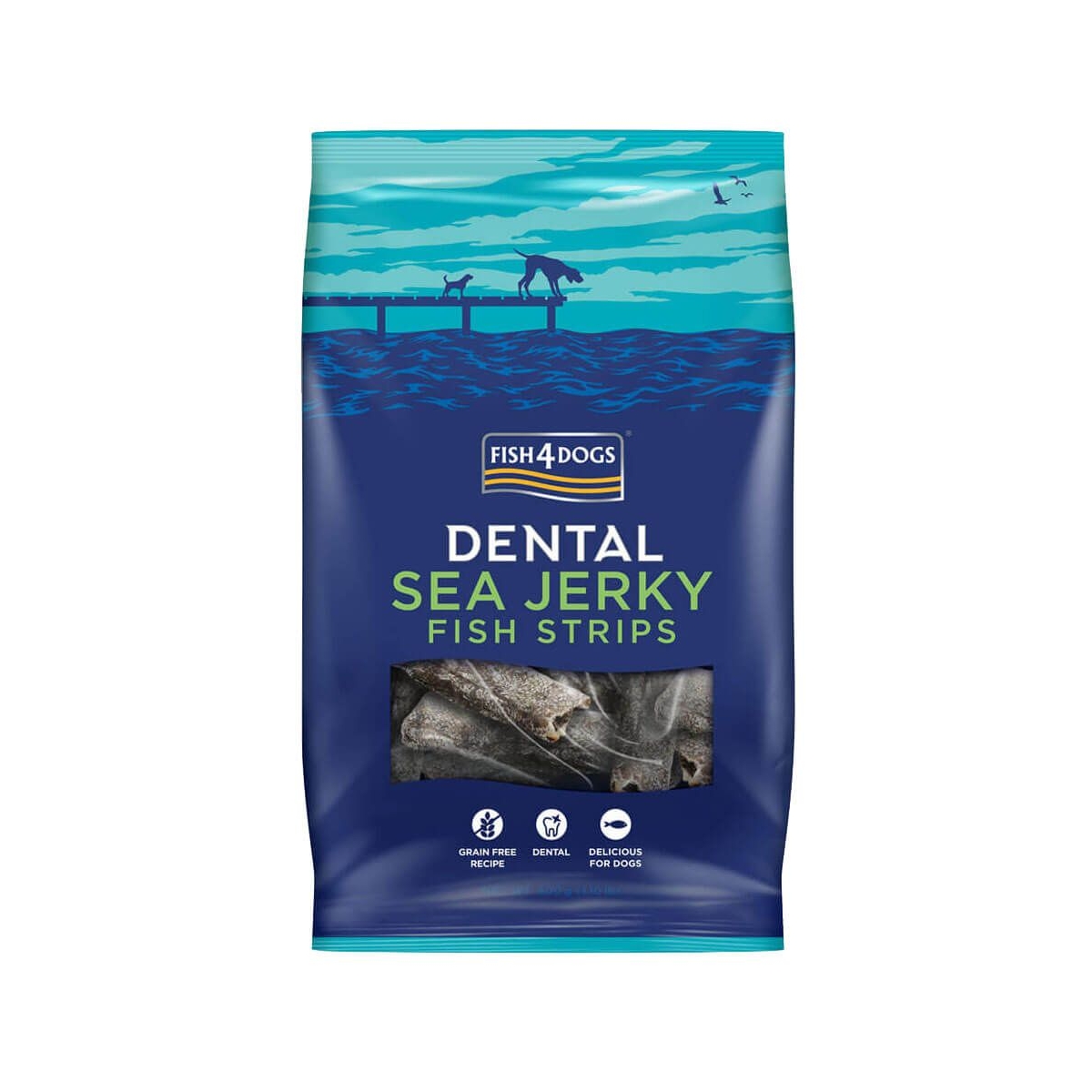 FISH4DOGS Dental Jerky Strips kārumi suņiem, 500g - Produkta attēls