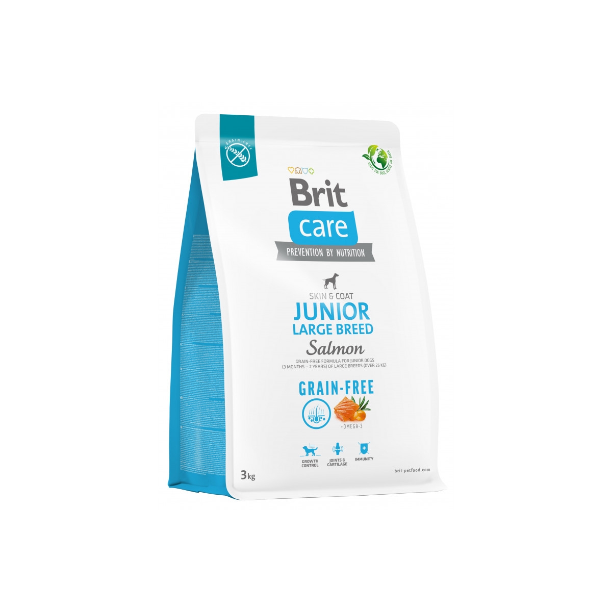 BRIT Care Junior Large sausā barība kucēniem, lasis, 3kg - Produkta attēls