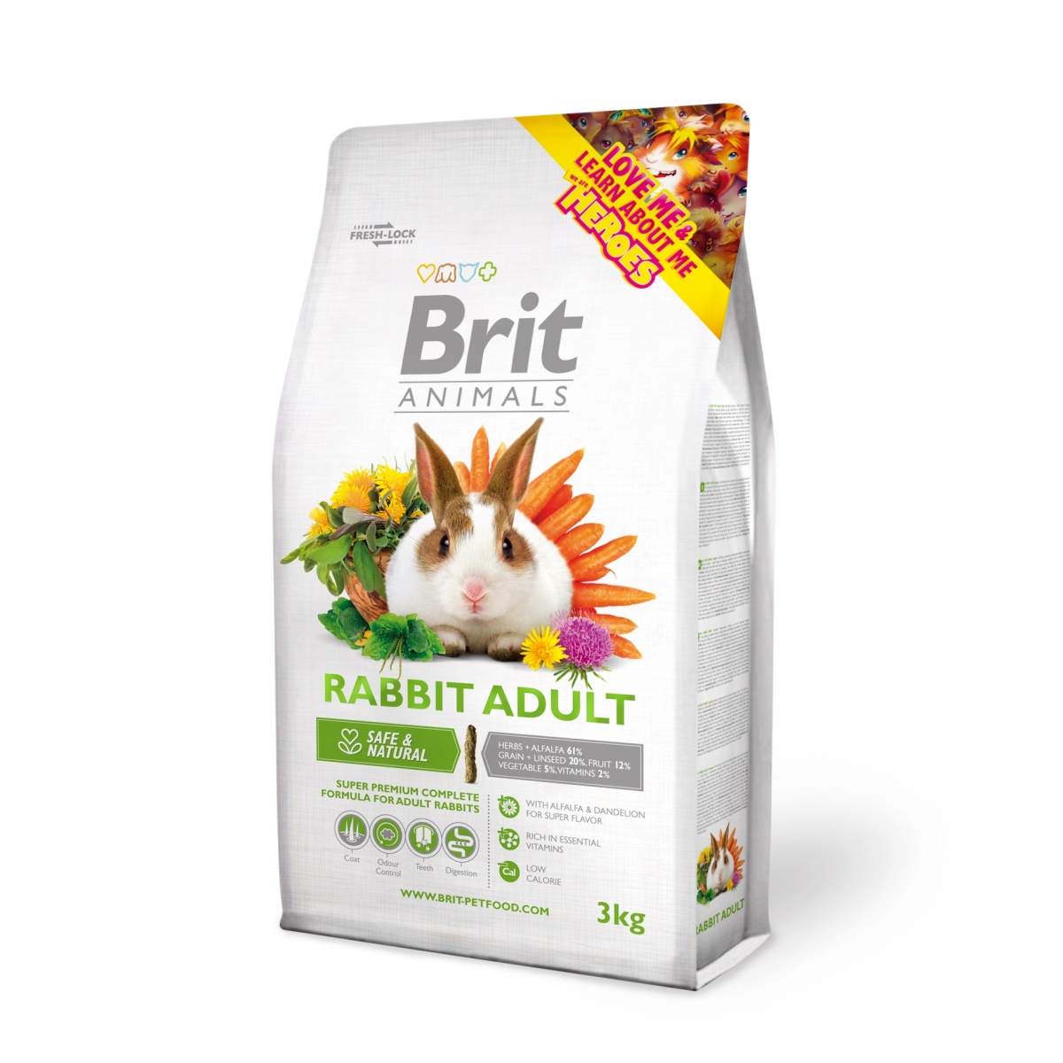 BRIT Animals pilnvērtīga barība trušiem 3kg - Produkta attēls