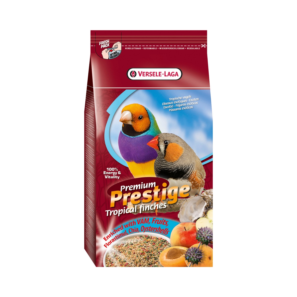 Versele-Laga P. Prestige Trop. Finches barība putniem, 1 kg - Produkta attēls