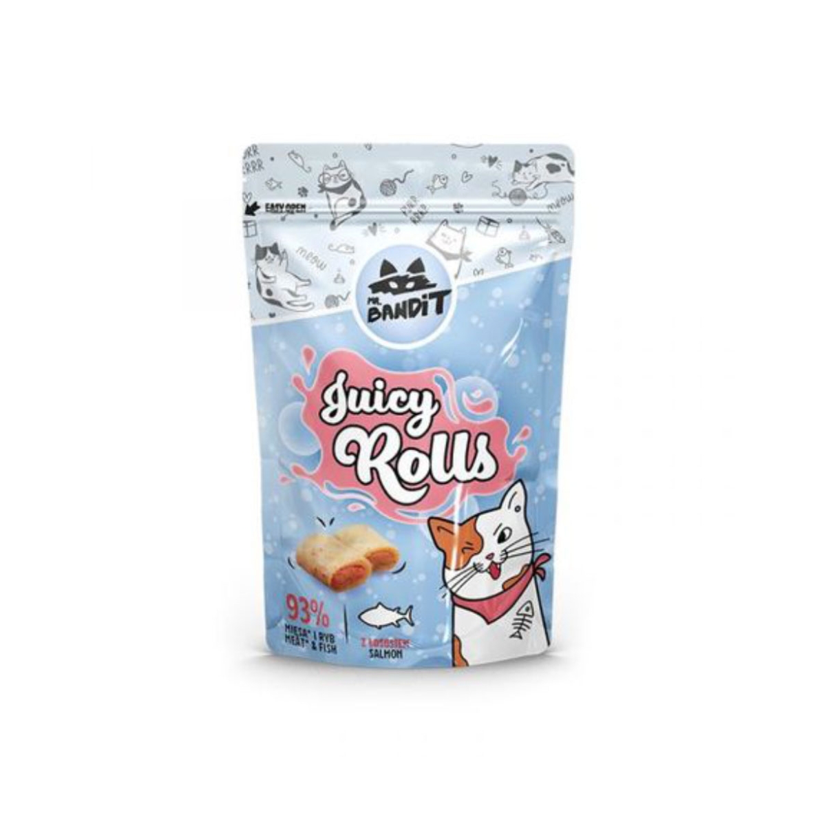 MR.BANDIT Juicy Rolls rullīši kaķiem, lasis, 40g - Produkta attēls