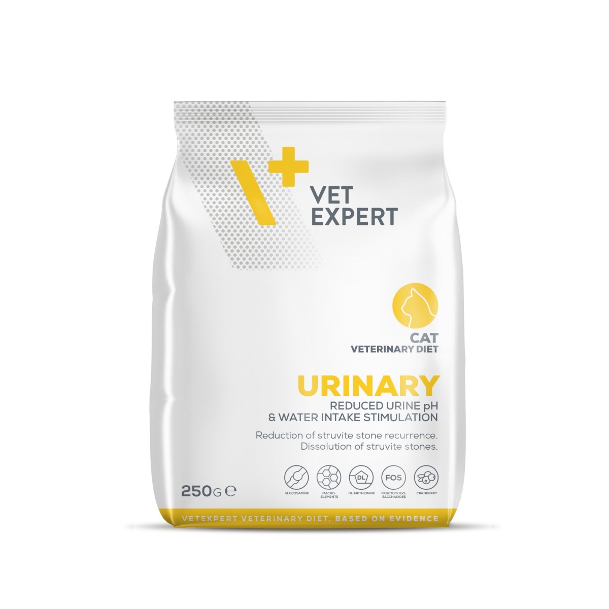 VetExpert 4T VD Urinary sausā barība kaķiem 250G - Produkta attēls