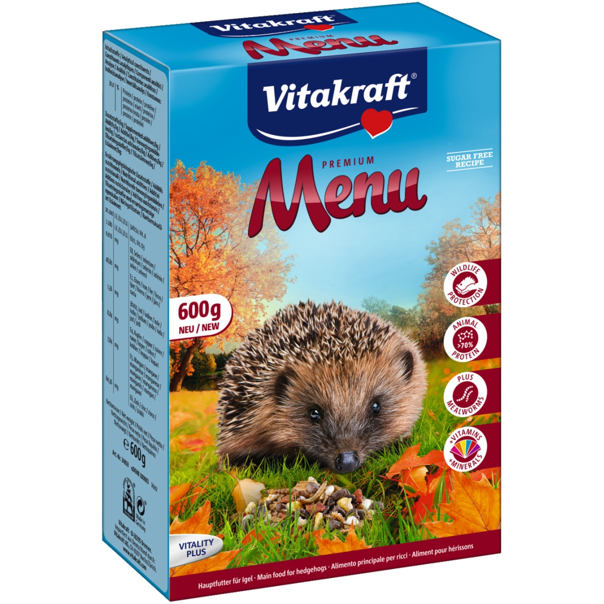 Vitakraft barība ežiem Menü 600 g - Produkta attēls