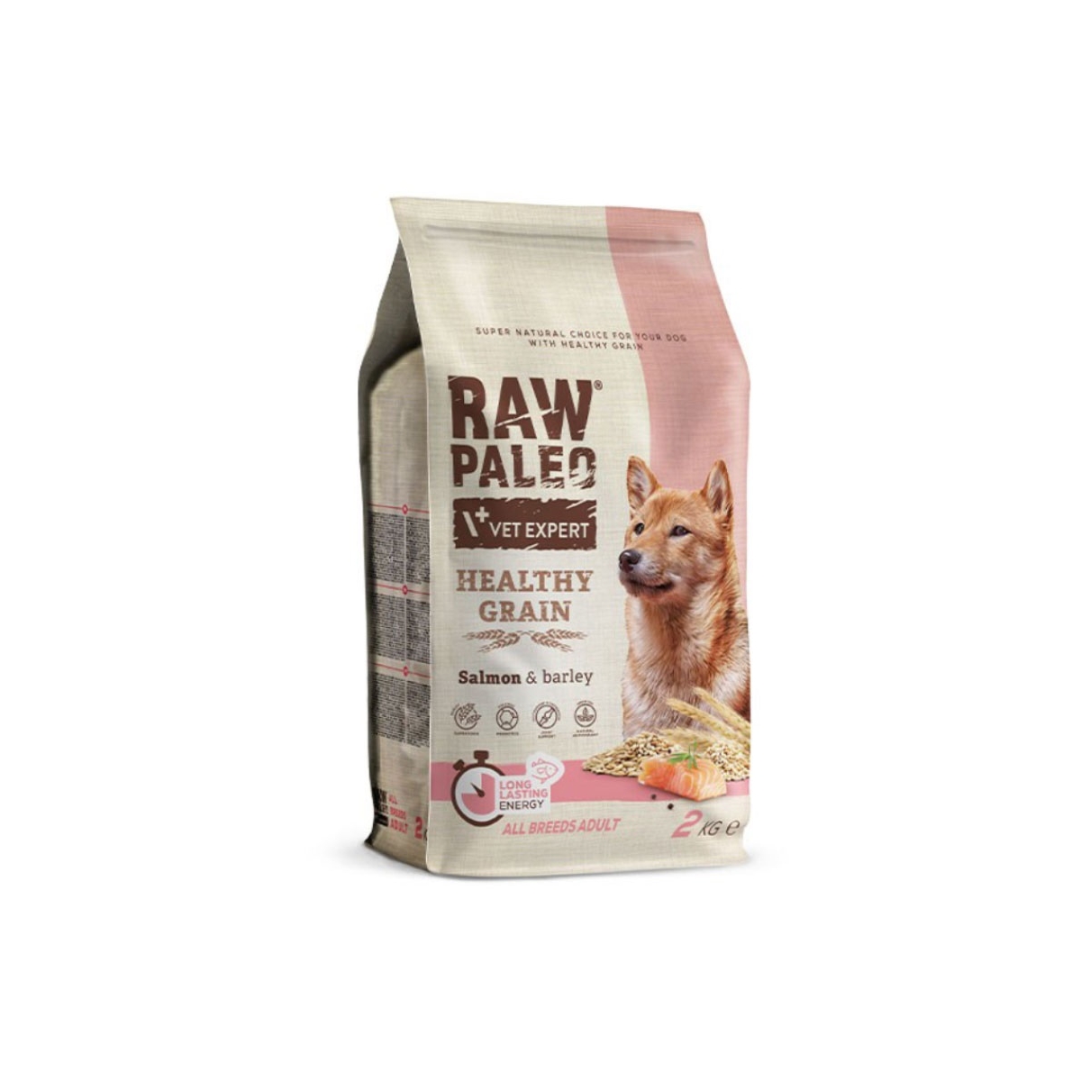 RAW PALEO HG sausā barība suņiem, lasis/mieži, 2kg - Produkta attēls