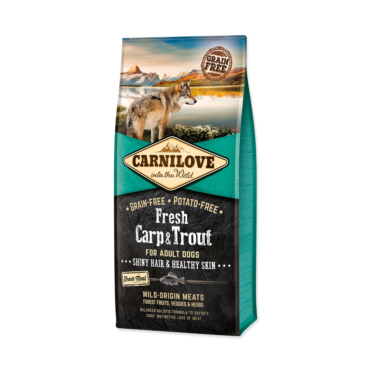 CARNILOVE Fresh sausā barība suņiem karpa/forele 12kg - Produkta attēls