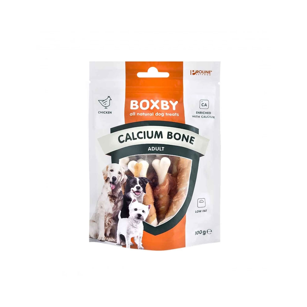 BOXBY Calcium Bone gardums suņiem , 100 g - Produkta attēls