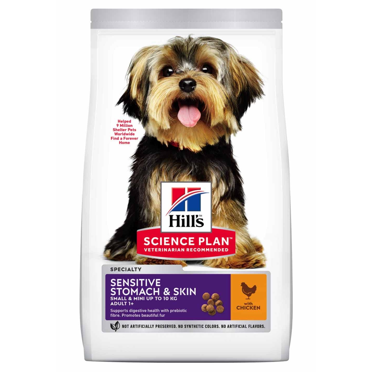 HILL'S SP Sensitive Stomach&Skin S&M sausā barība suņiem, vista, 1,5kg - Produkta attēls