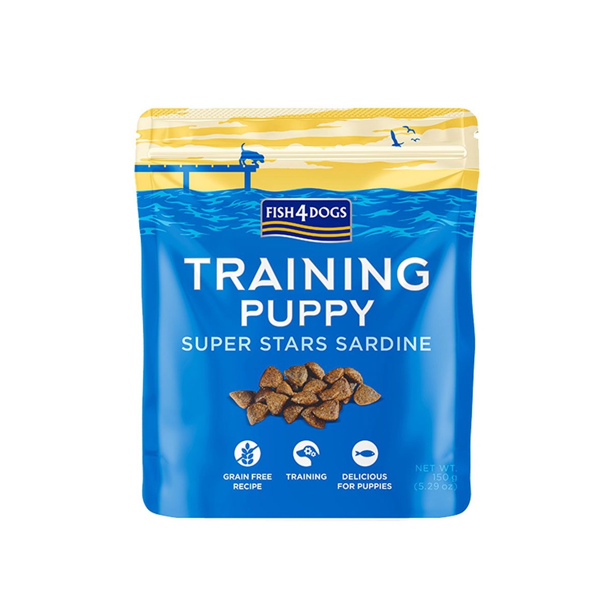 FISH4DOGS Training Super Stars kārumi kucēniem, 150g