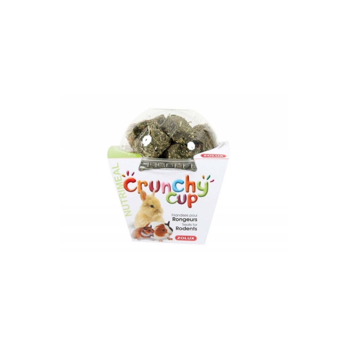 ZOLUX Crunchy Cup gardumi grauzējiem, lucerna/burkāni 200g - Produkta attēls