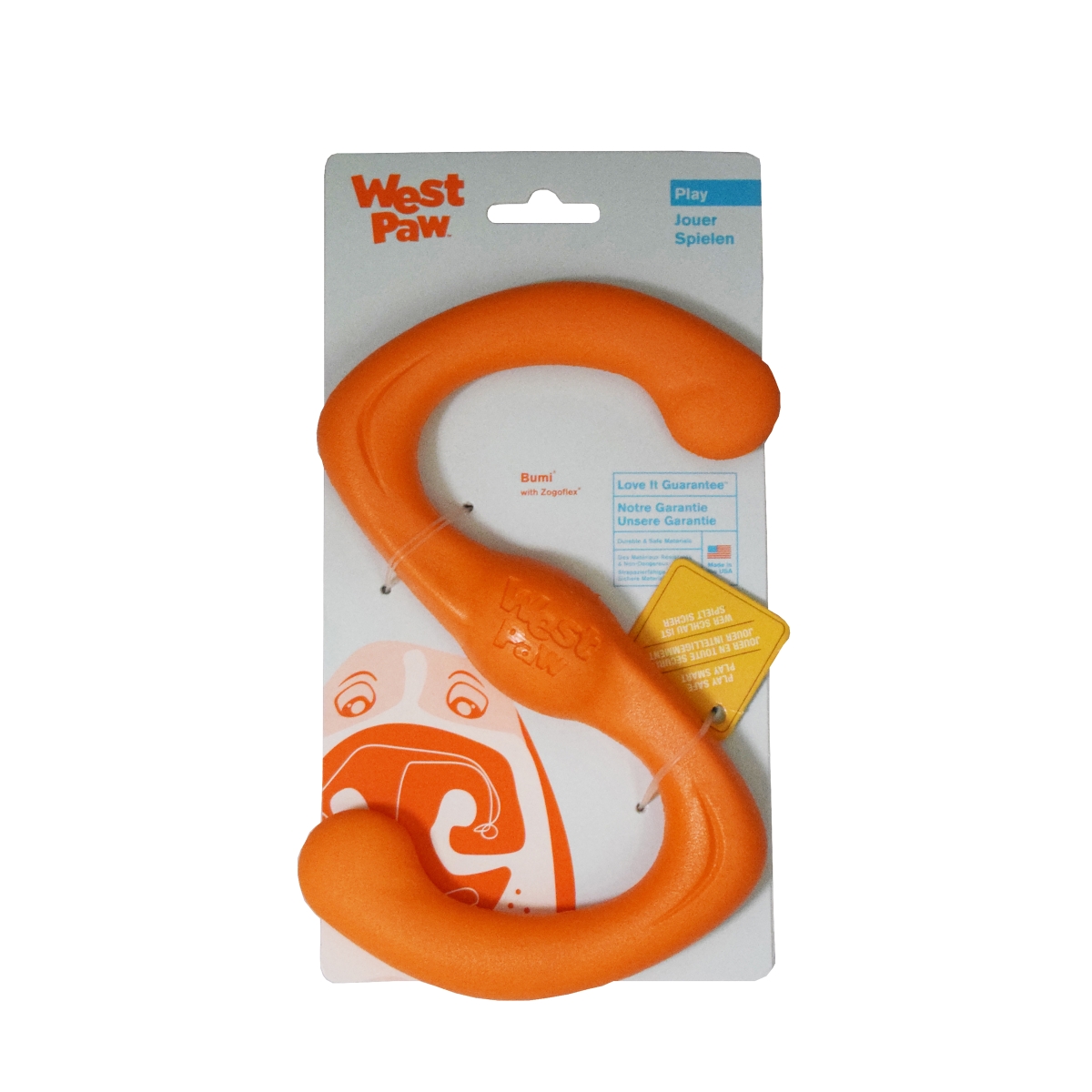 WEST PAW Bumi rotaļlieta suņiem S, oranža, 20,5cm - Produkta attēls