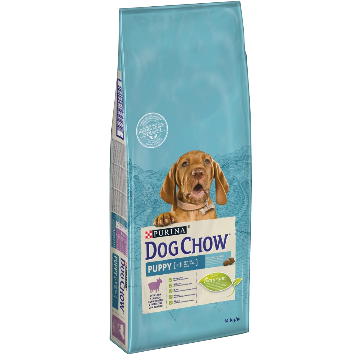 Purina Dog Chow Puppy sausā barība kucēniem ar jēru, 14 kg - Produkta attēls