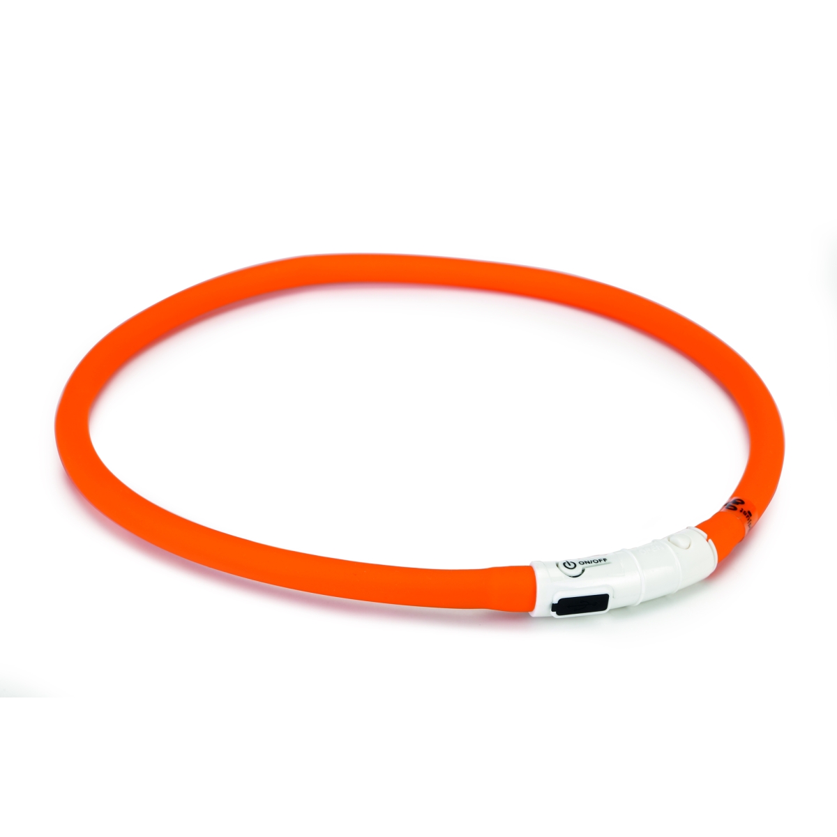 BEEZTEES Dogini Led + USB kakla siksna, 70 cm x 10 mm, oranža - Produkta attēls