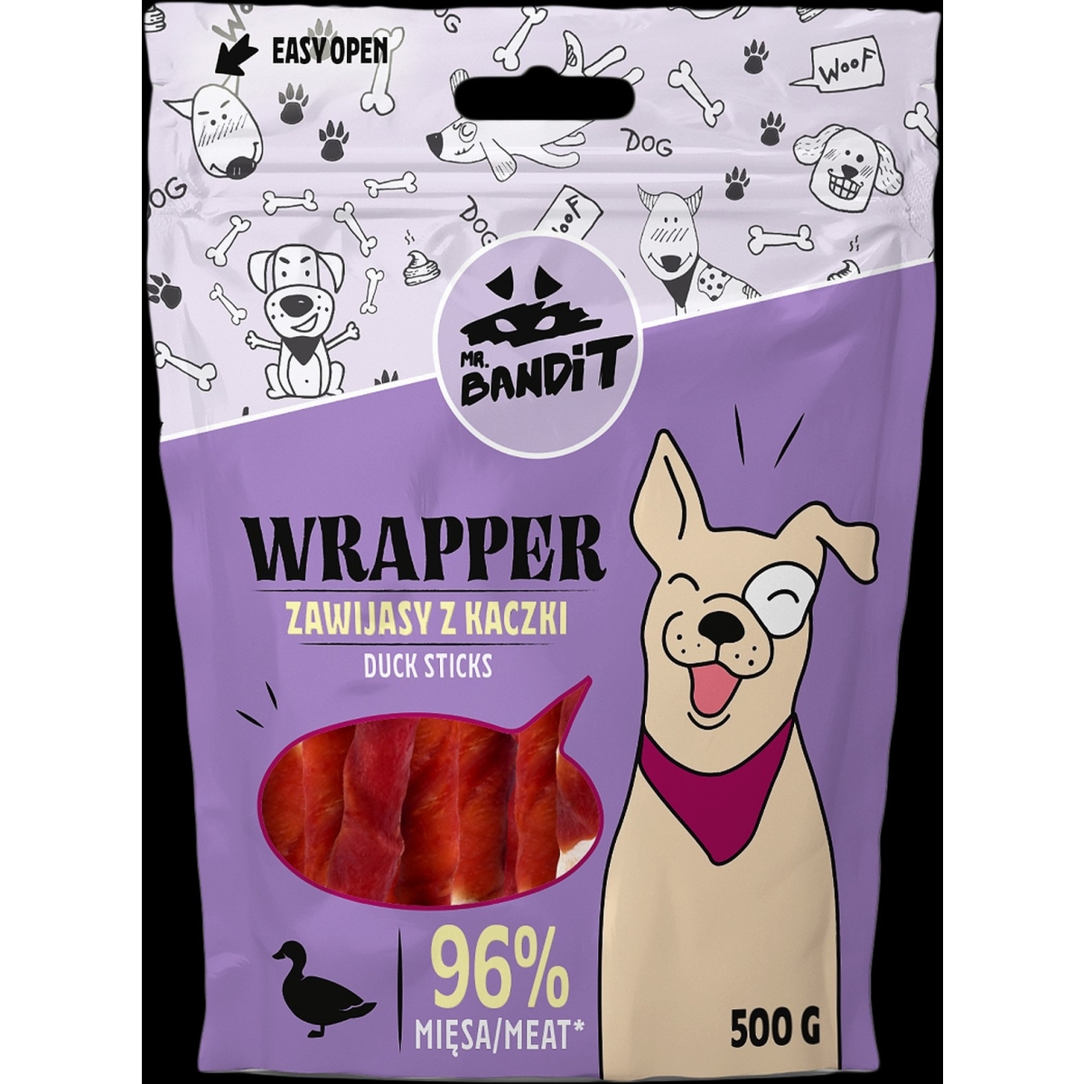 MR BANDIT Wrapper tītas pīles gaļas nūjiņas 80 g - Produkta attēls