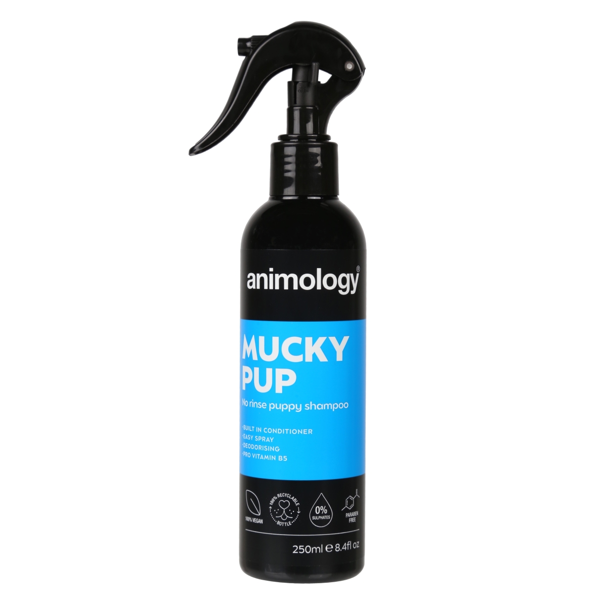 ANIMOLOGY Mucky Pup sausais šampūns kucēniem, 250 ml - Produkta attēls