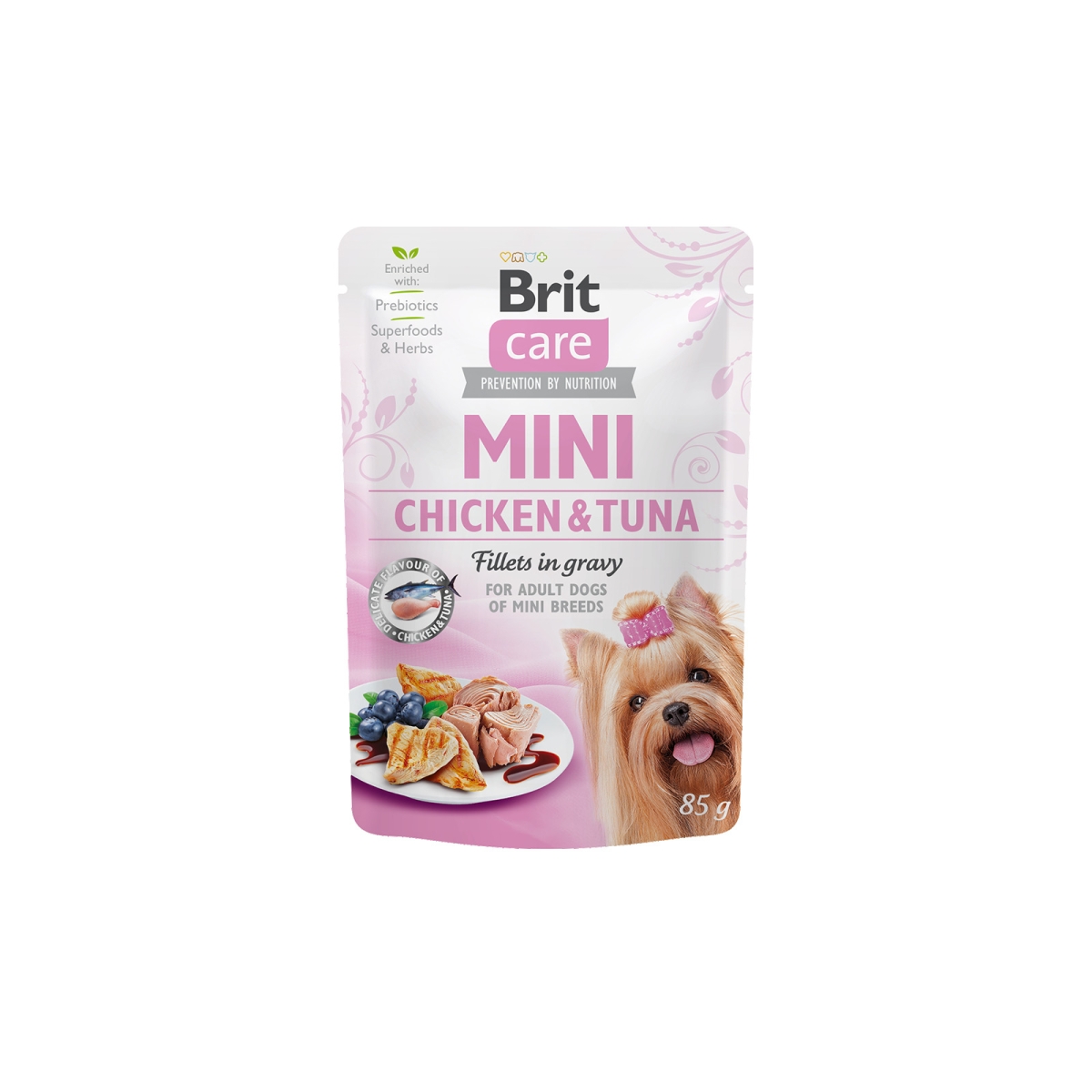 BRIT Care mitrā barība suņiem, vista/ tuncis mērcē 85g - Produkta attēls