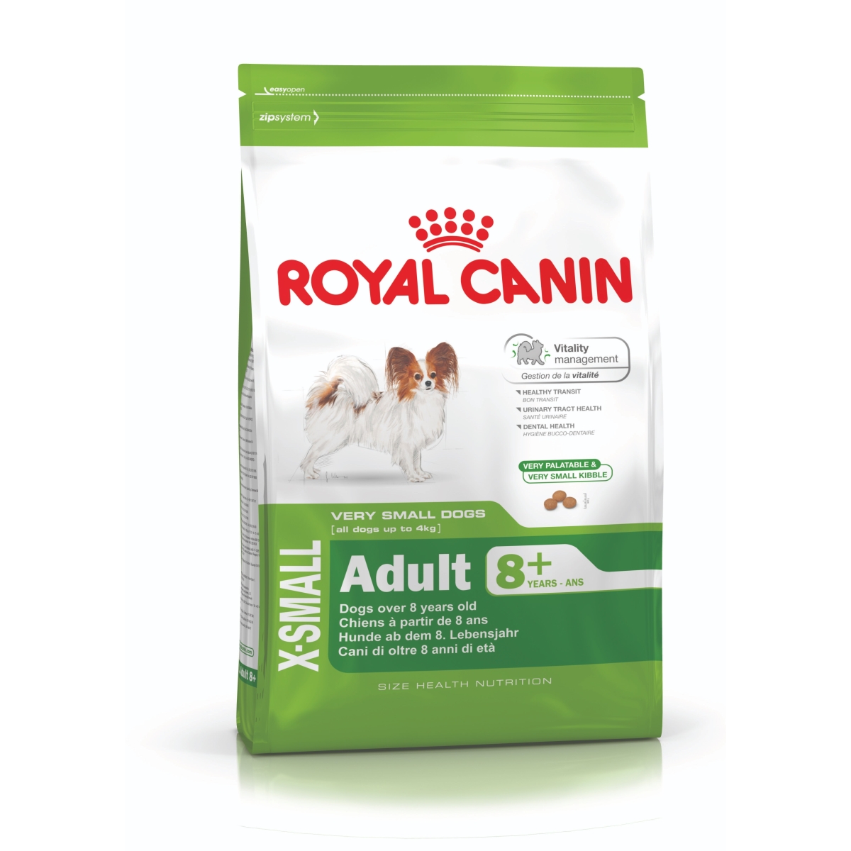 Royal Canin XSMALL 8+ sausā barība suņiem, 1,5kg - Produkta attēls