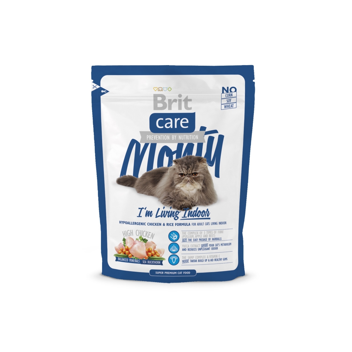 Brit Care barība istabas kaķiem Monty ar vistu/rīsiem 0,4kg - Produkta attēls