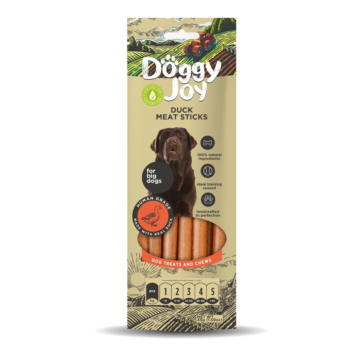 Doggy Joy pīles gaļas desiņas suņiem, 45g - Produkta attēls